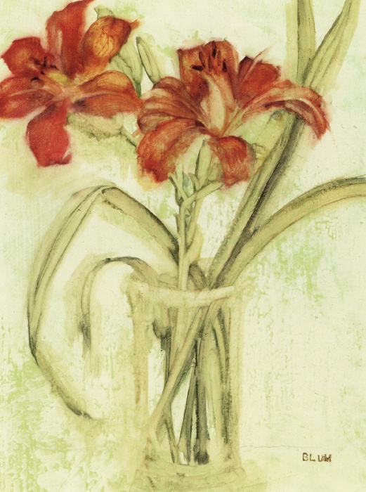 Cheri Blum Vase of Day Lilies IV